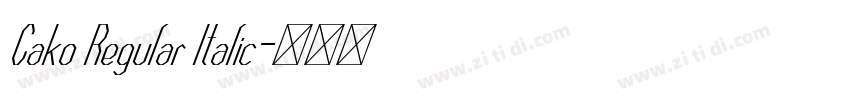 Cako Regular Italic字体转换